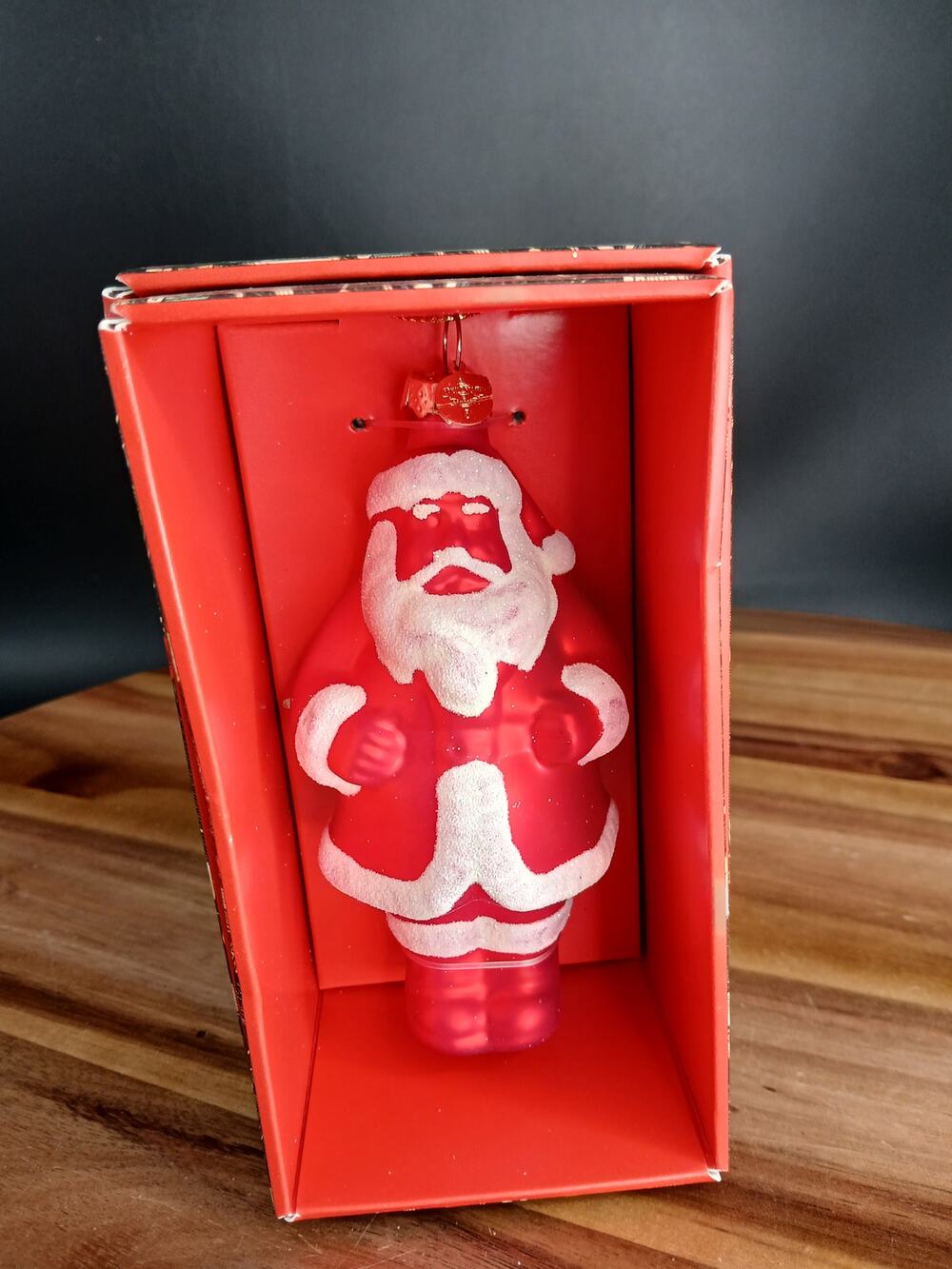 NEW John Derian Company Red & White SANTA Glass Christmas Ornament Target